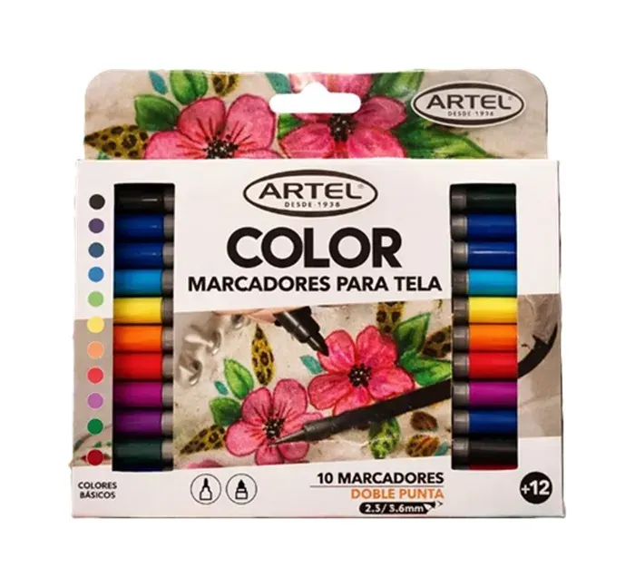 Marcadores Tela D/Punta 10c Artel1