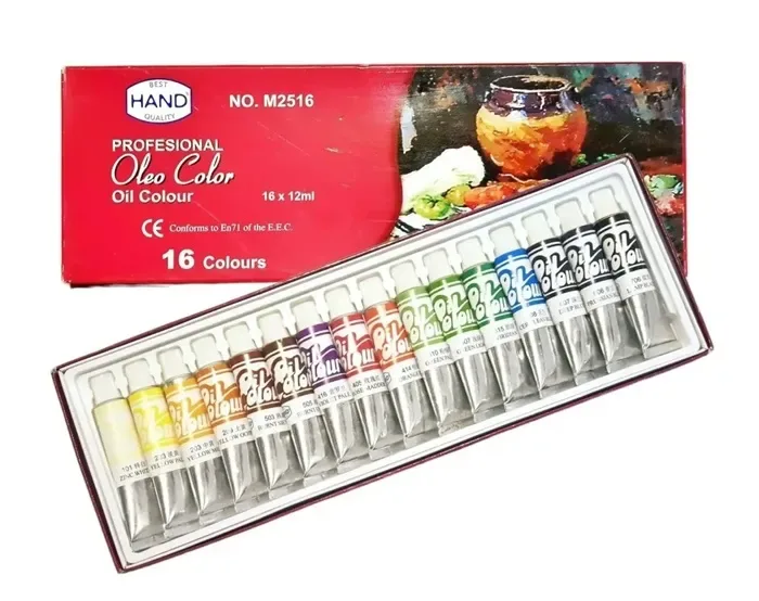 Oleo Color set 16col 12ml Hand1