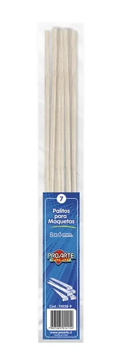 Palo Maqueta 2x6mm Proarte1