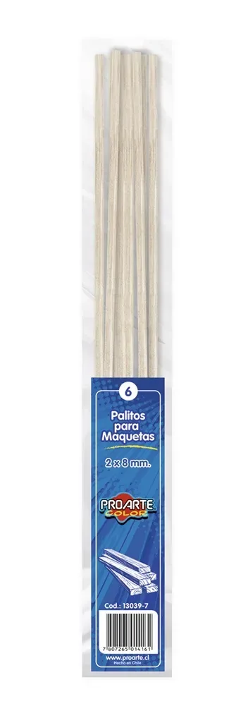 Palo Maqueta 2x8mm Proarte1