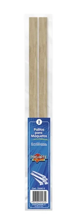 Palo Maqueta 2x20mm Proarte1