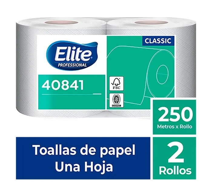Papel Toalla Jumbo 250m x 2 rollos 40734 Elite1