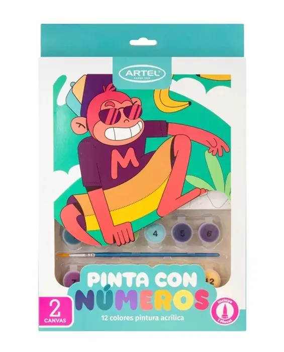 Set Pinta con Numeros Animalitos 1 Artel1