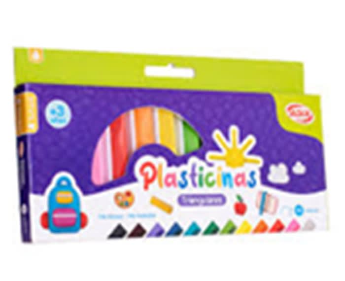 Estuche Plasticina Triangular 12 Colores Adix1