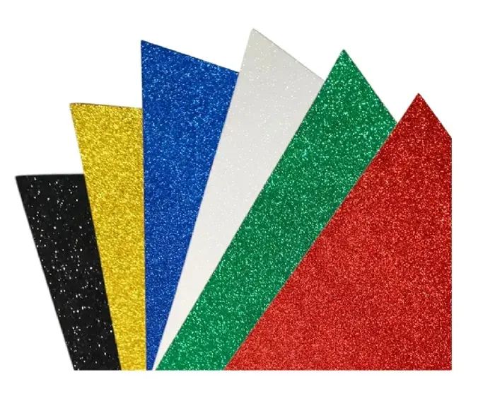 Pliego Goma Eva C/Glitter 40x60cm Dorada Importada1