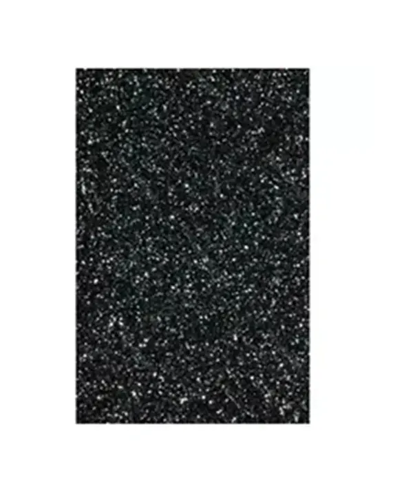 Pliego Goma Eva C/Glitter 40x60cm Negro Importada1