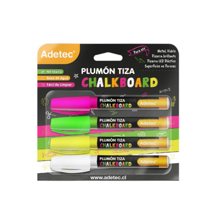 Plumon Tiza 4 Col Adetec 7401