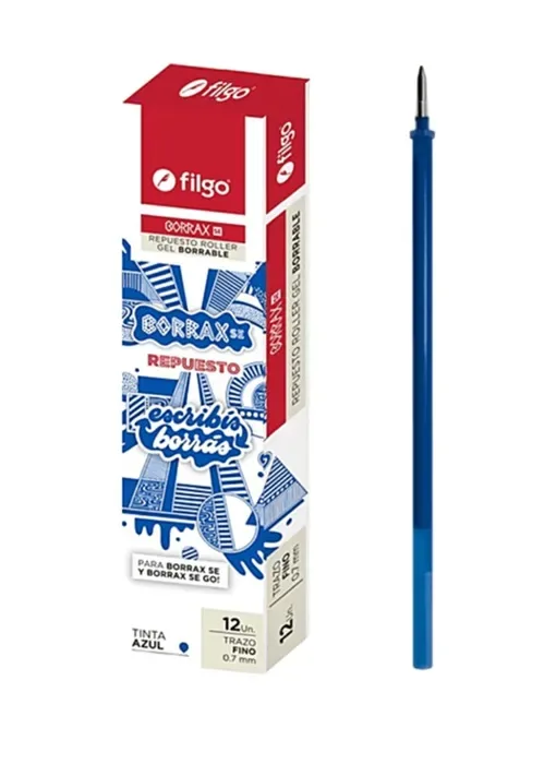 Repuesto Boligrafo Borrable Azul 0,7mm Filgo1