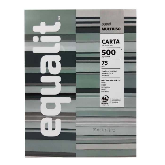 Resma de Papel Carta 500Hjs Equalit1