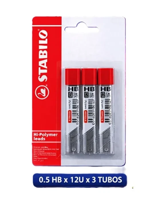 Rep. Minas 0.5 HB 3 x 12piezas Stabilo1