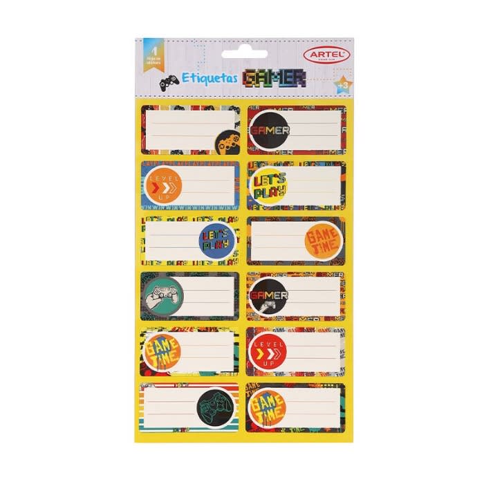Set 12 Etiquetas Autoadhesivas Niño Artel1