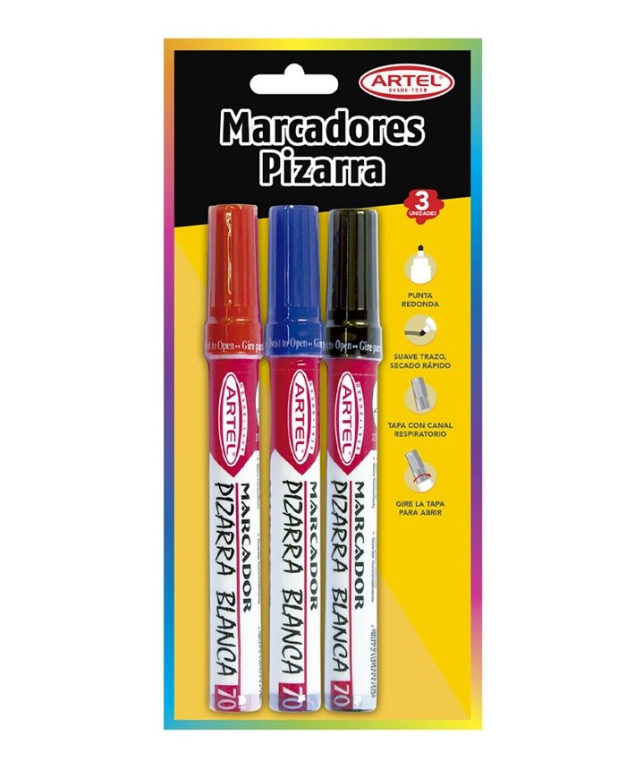 BL. 3 Marcadores Pizarra Blanca Colores2