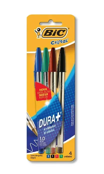 Set 4 Boligrafos Colores Pta Media Bic1