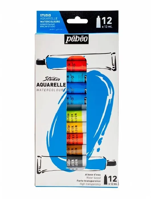 Set Acuarela 12 Colores 12ml Pebeo1