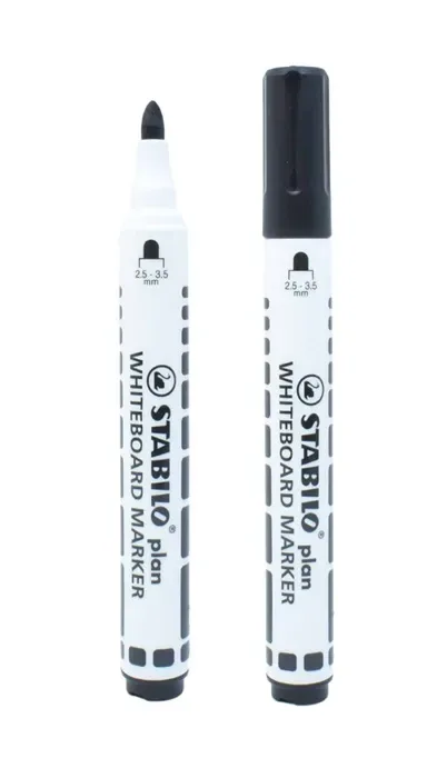 Set 2 Plumones Pizarra Negros Stabilo1