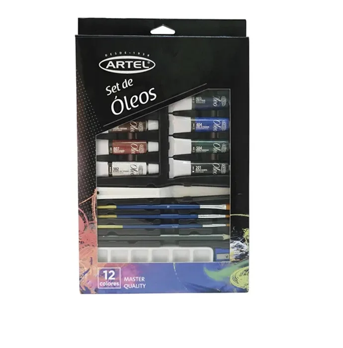 Set Oleos 20 piezas 12colores+Pinceles+Espatula+Acces. Artel1