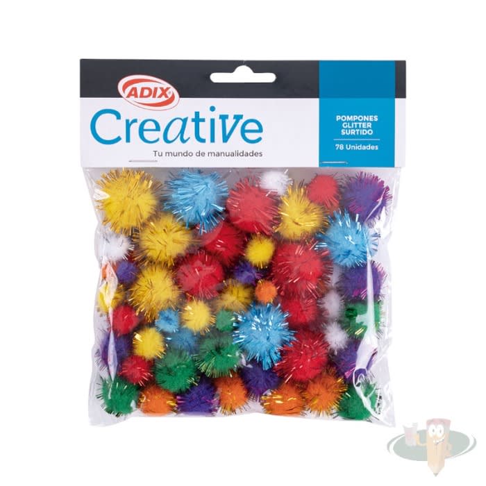 Set Pompones de Colores Metalizados Adix1