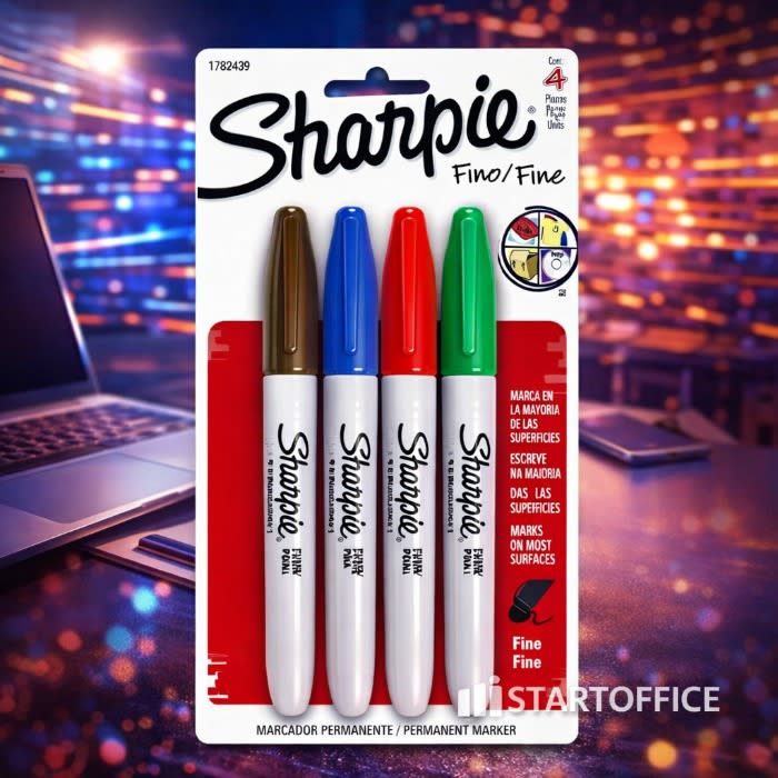 Marcadores Permanentes Punta Fina 4 un. Sharpie2