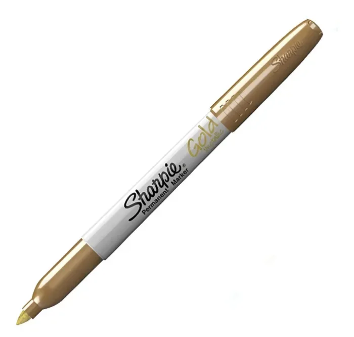 Marcador Permanente Punta Fina Metalico Gold Sharpie1