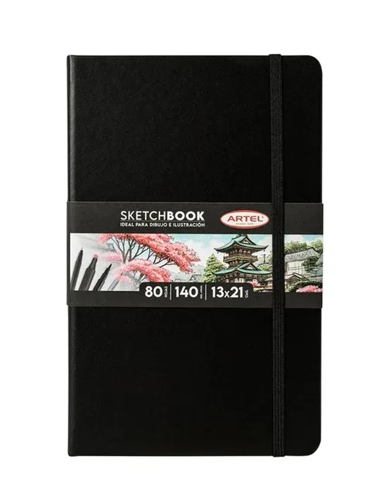 Skechtbook Negro 80h 140g 13x21cms Artel1