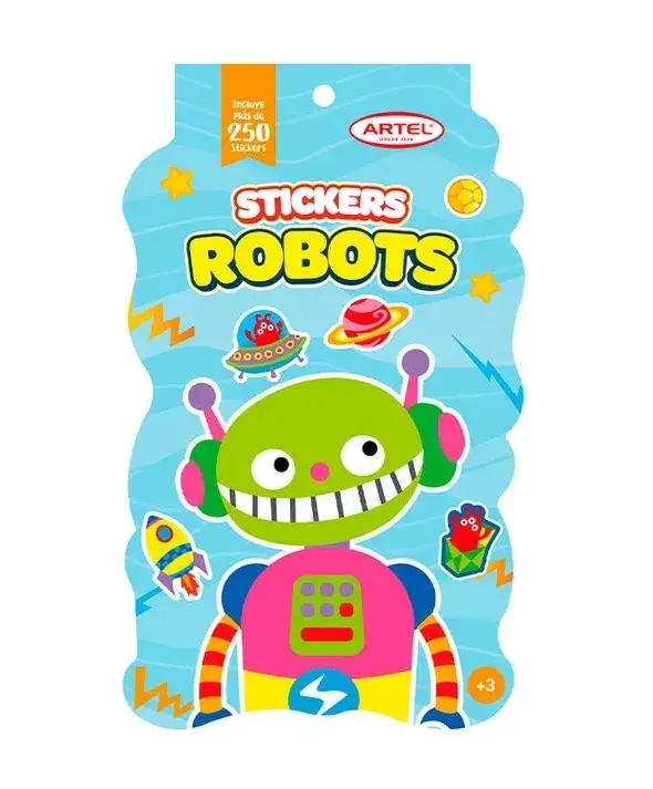 Set 250 Sticker Robots Artel1