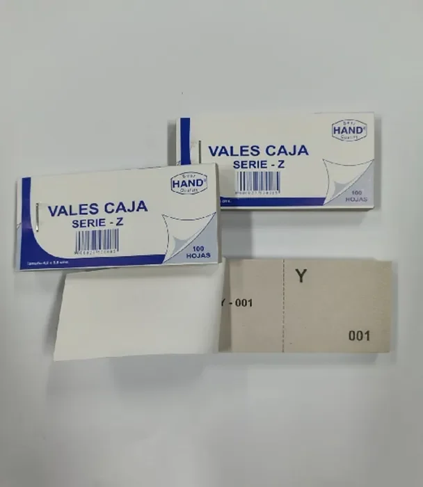 Talonario Vale Caja - Voto 100h seriado Hand1