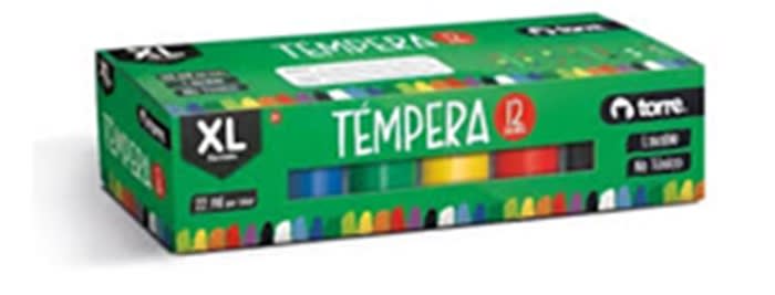 Tempera 12 colores XL 22ml x color Torre1