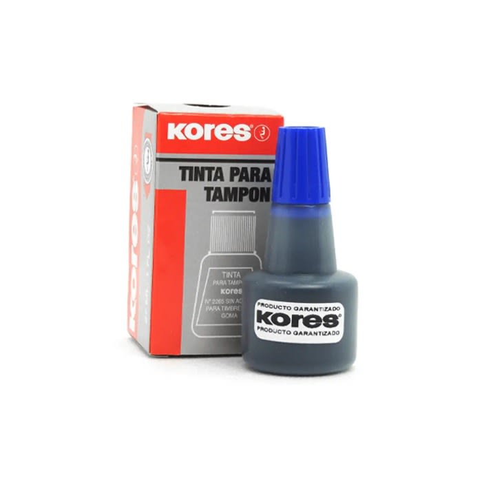 Tinta p/Tampon 27cc Azul Kores1