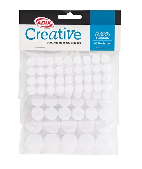 Set Circulos Velcro 69u Blanco Adix1