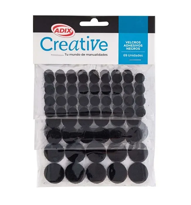 Set Circulos Velcro 69u Negro Adix1