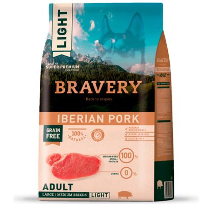 Bravery Iberian Pork Adult Light Large Medium 4kg Bravery Iberian Pork Adult Light Large Medium 4kg