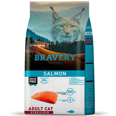 Bravery Salmon Adult Cat Sterilized 7kg Bravery Salmon Adult Cat Sterilized 7kg
