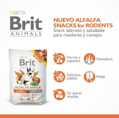 Brit Animals Alfalfa Snack para Roedores 100gr Brit Animals Alfalfa Snack para Roedores 100gr