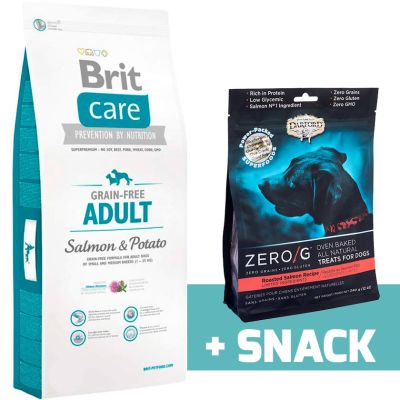 Brit Care Adult Small / Medium Breed Salmón 3kg + Galletas Darford Zero G Salmón 170gr Brit Care Adult Small / Medium Breed Salmón 3kg + Galletas Darford Zero G Salmón 170gr