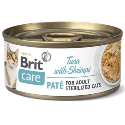 Brit Care Sterilized Atún con Camarones 70gr Brit Care Sterilized Atún con Camarones 70gr