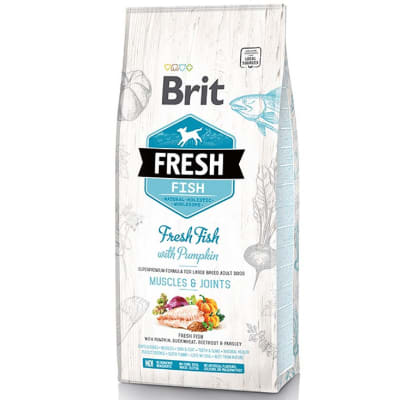 Brit Fresh Pescado y Calabaza perros Adultos de raza grande 12kg Brit Fresh Pescado y Calabaza perros Adultos de raza grande 12kg