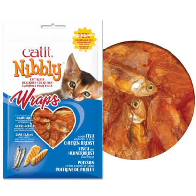 Cat it Nibbly Wraps Pollo y Pescado 30gr Cat it Nibbly Wraps Pollo y Pescado 30gr