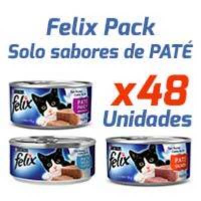 Felix en Latas - Sabores de Paté - Pack 48 Unidades Felix en Latas - Sabores de Paté - Pack 48 Unidades