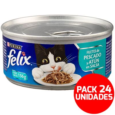 Felix en Latas - Solo Filete de Pescado y Atún - Pack 24 unidades Felix en Latas - Solo Filete de Pescado y Atún - Pack 24 unidades