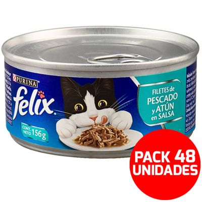 Felix en Latas - Solo Filete de Pescado y Atún - Pack 48 unidades Felix en Latas - Solo Filete de Pescado y Atún - Pack 48 unidades