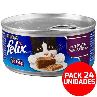 Felix en Latas - Solo Paté Pavo y Menudencias - Pack 24 unidades Felix en Latas - Solo Paté Pavo y Menudencias - Pack 24 unidades