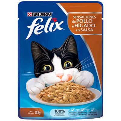 Felix Adultos Pollo e Hígado en Salsa 85gr Felix Adultos Pollo e Hígado en Salsa 85gr