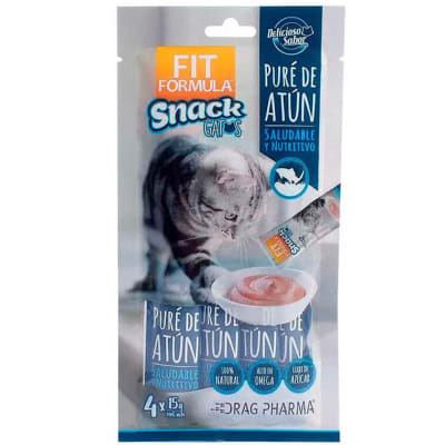 Fit Formula Snack para Gatos Pure de Atún 60gr Pack 6 Sobres Fit Formula Snack para Gatos Pure de Atún 60gr Pack 6 Sobres