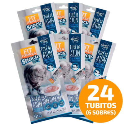 Fit Formula Snack para Gatos Pure de Atún 60gr Pack 6 Sobres Fit Formula Snack para Gatos Pure de Atún 60gr Pack 6 Sobres