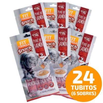 Fit Formula Snack para Gatos Pure de Salmón 60gr Pack 6 Sobres Fit Formula Snack para Gatos Pure de Salmón 60gr Pack 6 Sobres