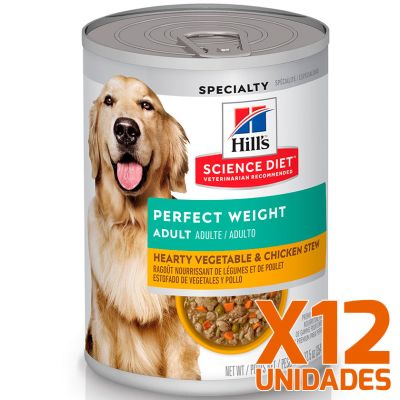 Hills Lata Dog Adult Perfect Weight Pack 12 Unidades Hills Lata Dog Adult Perfect Weight Pack 12 Unidades