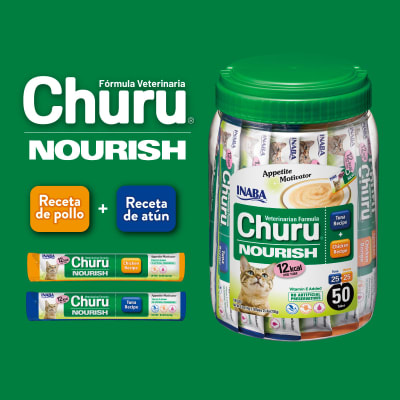 Inaba Ciao Churu frasco Nourish Atun y Pollo 50 tubos 700gr Inaba Ciao Churu frasco Nourish Atun y Pollo 50 tubos 700gr