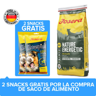 Josera Dog Adult Grain Free Nature Energetic 15kg + KNUSPIES 150GR Gratis! Josera Dog Adult Grain Free Nature Energetic 15kg + KNUSPIES 150GR Gratis!