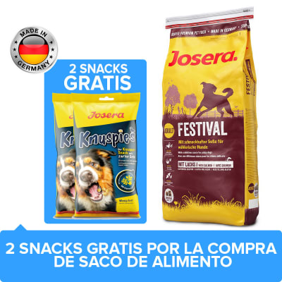 Josera Dog Festival 15kg + KNUSPIES 150GR Gratis! Josera Dog Festival 15kg + KNUSPIES 150GR Gratis!