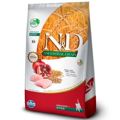 Natural and Delicious Ancestral Grain Feline Kitten Pollo, Granada 1.5kg Natural and Delicious Ancestral Grain Feline Kitten Pollo, Granada 1.5kg